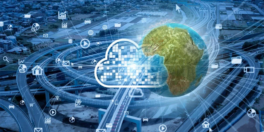 Illustration cloud et coopération numérique
